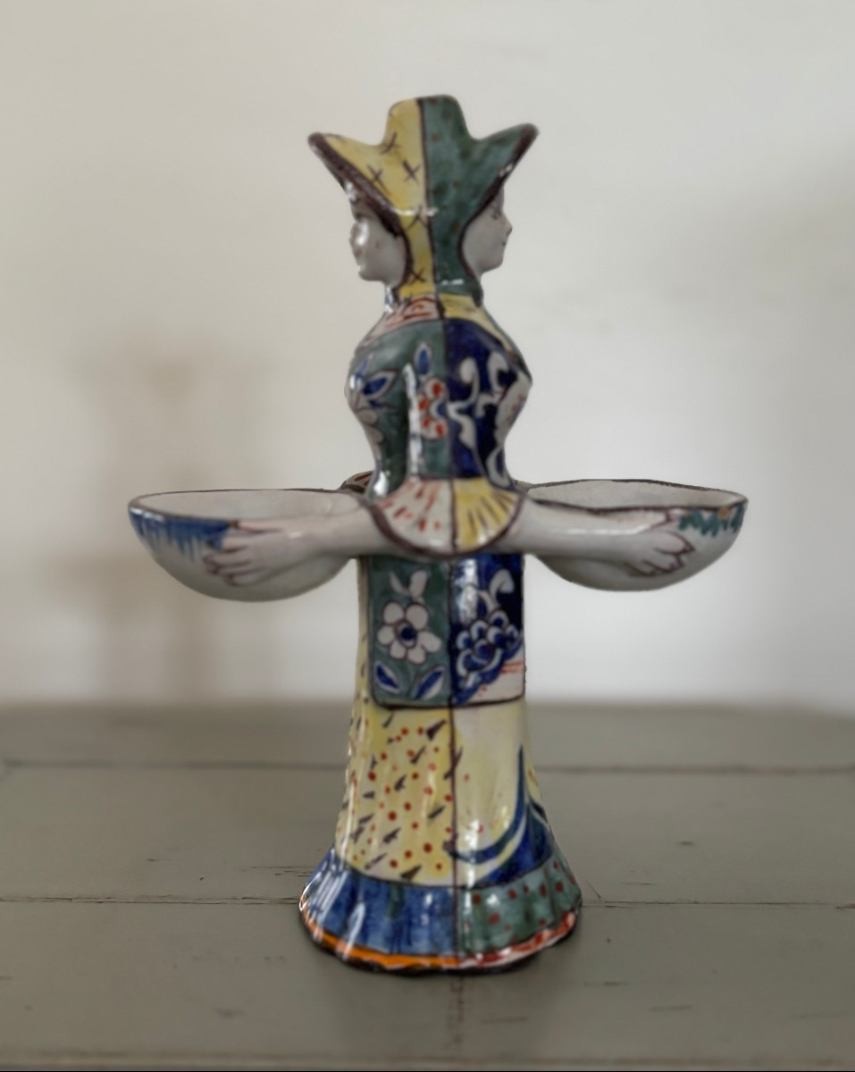 Ancienne salière de table en faience epoque XIX eme siecle desvres rouen faïence  Mg geo martel