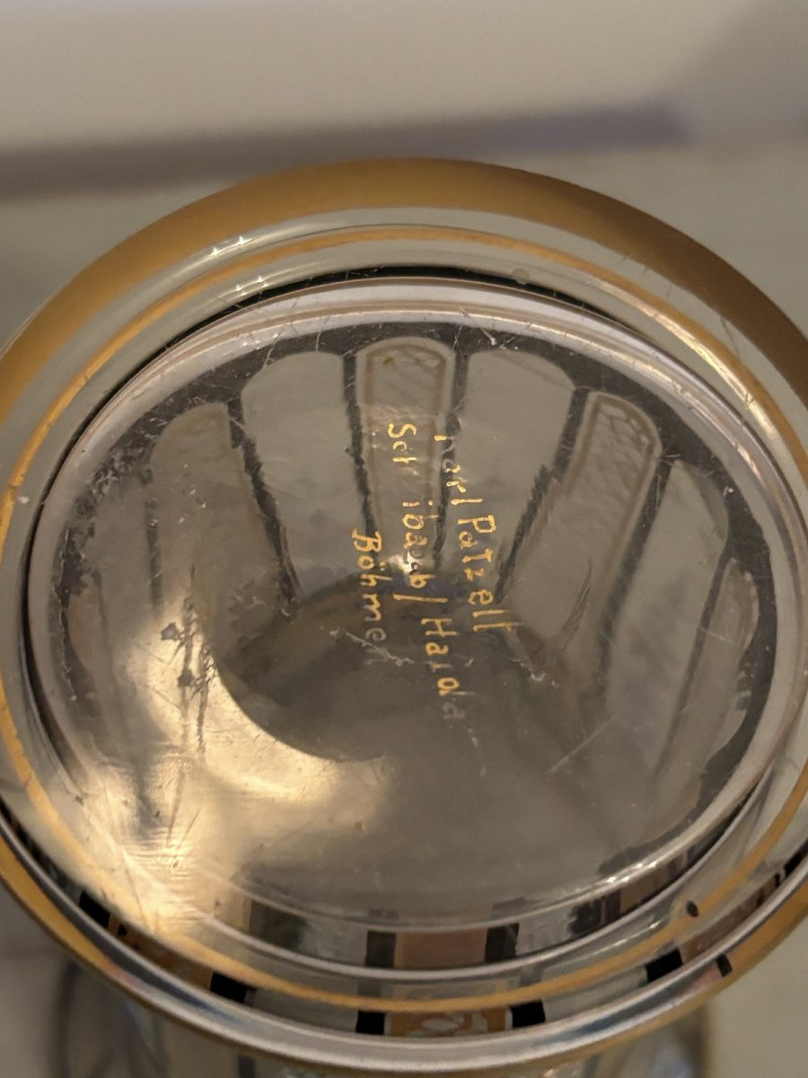 ancien Vase Dlg Julius Muhlhaus, Verre De Boheme, Haida, 1910, Era Daum-photo-4