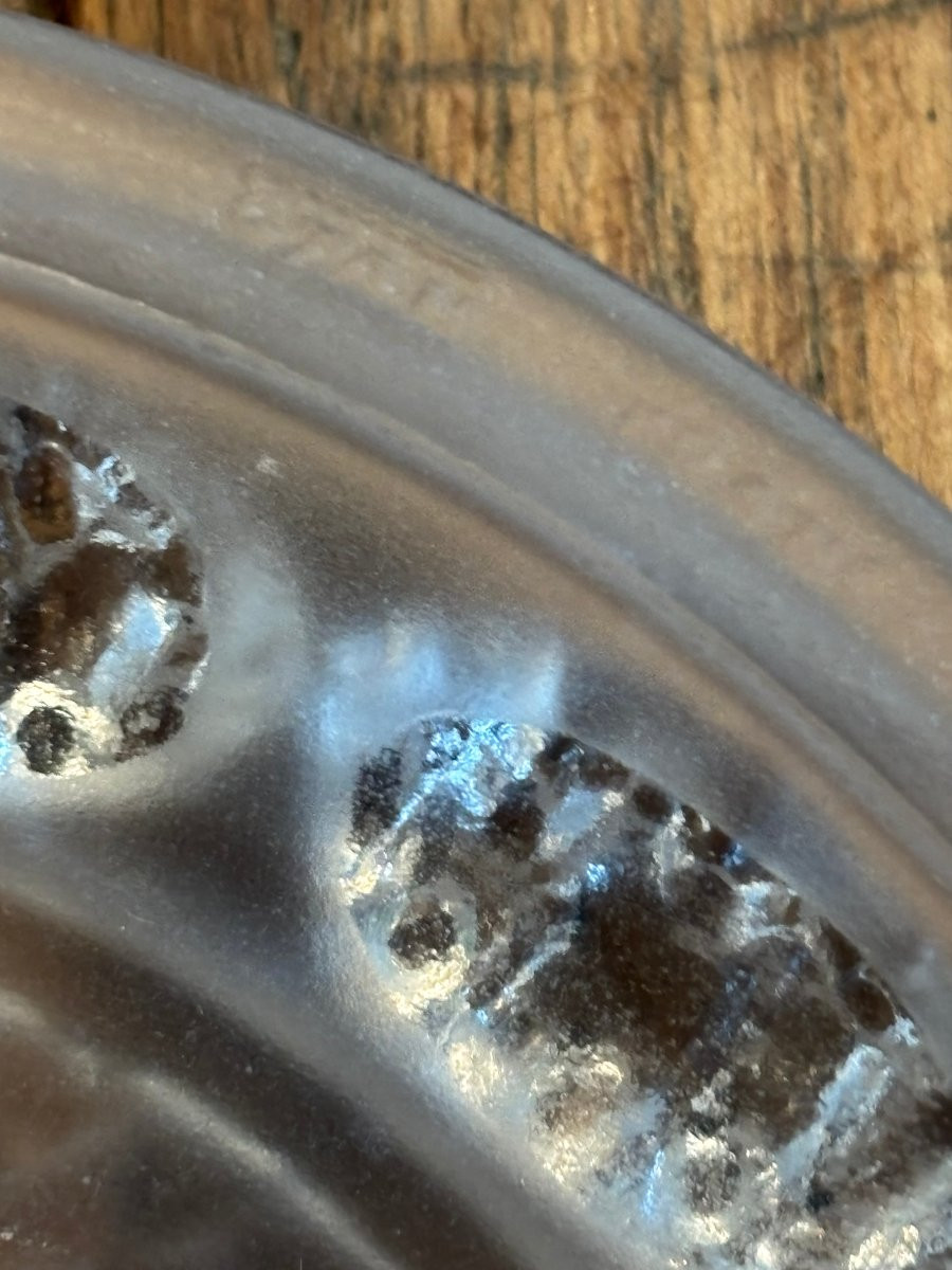 Antique Small Ezan Modernist Frosted Glass Ceiling Light, Art Deco Style, Circa 1930-photo-3