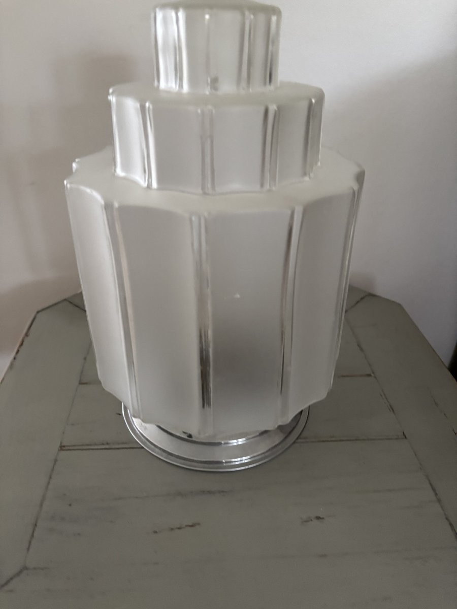 Vintage Table Lamp Known As Skyscraper Or Art Deco Skyscraper Building Lamp, Circa 1930, Ceiling Light-photo-4