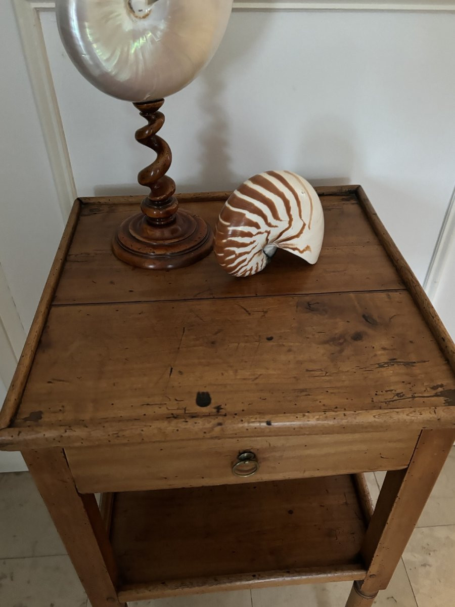 Ancienne petite table volante en bois fruitier Directoire  epoque XIX eme siécle-photo-3