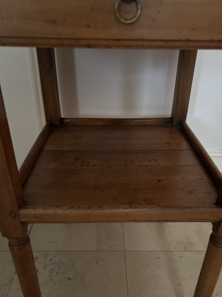Ancienne petite table volante en bois fruitier Directoire  epoque XIX eme siécle-photo-4