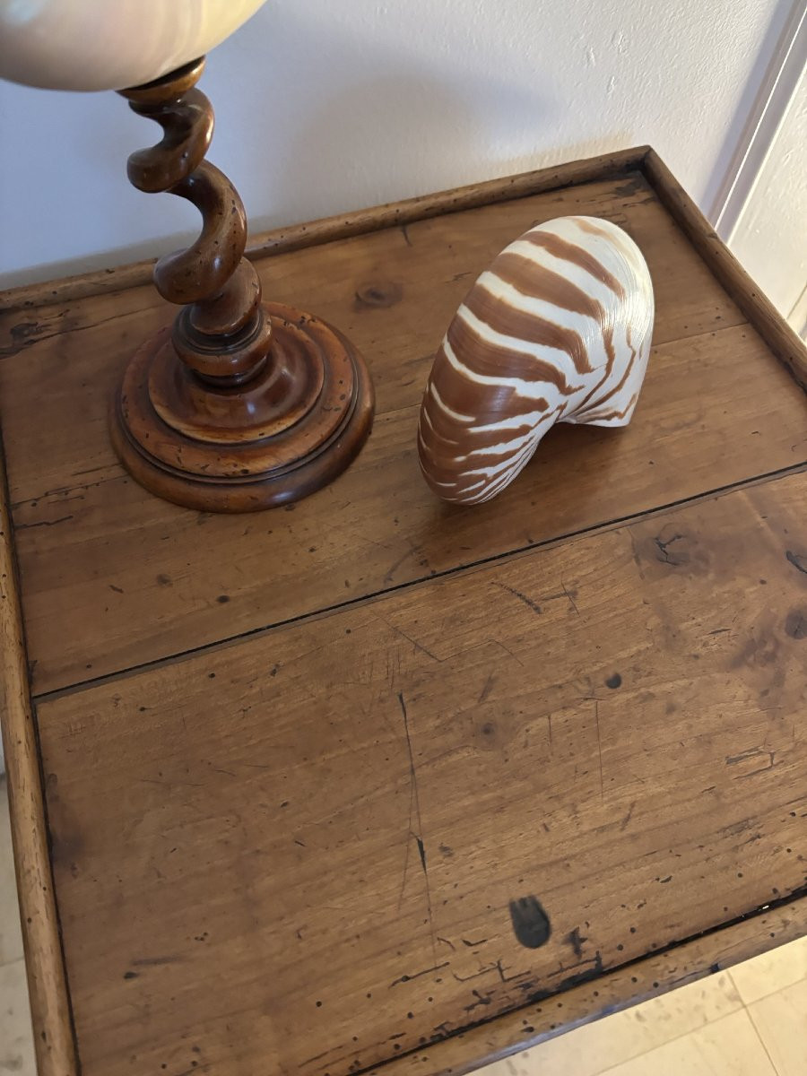 Ancienne petite table volante en bois fruitier Directoire  epoque XIX eme siécle-photo-1