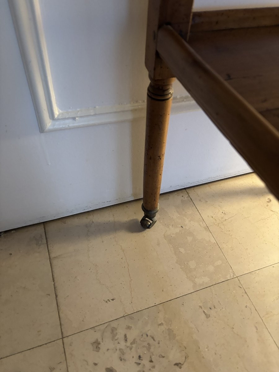 Ancienne petite table volante en bois fruitier Directoire  epoque XIX eme siécle-photo-3