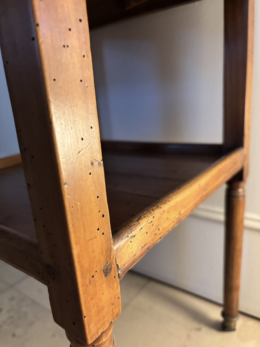 Ancienne petite table volante en bois fruitier Directoire  epoque XIX eme siécle-photo-5