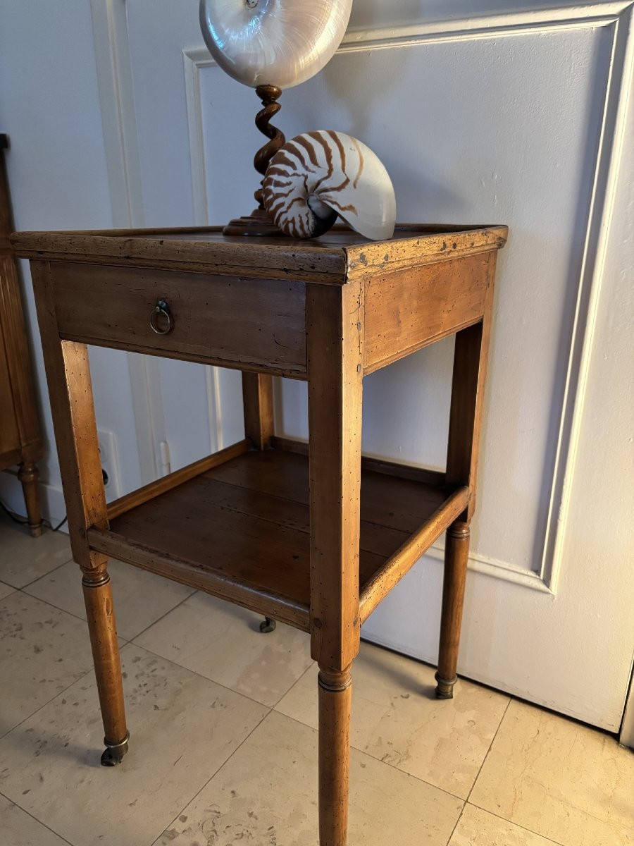 Ancienne petite table volante en bois fruitier Directoire  epoque XIX eme siécle-photo-7