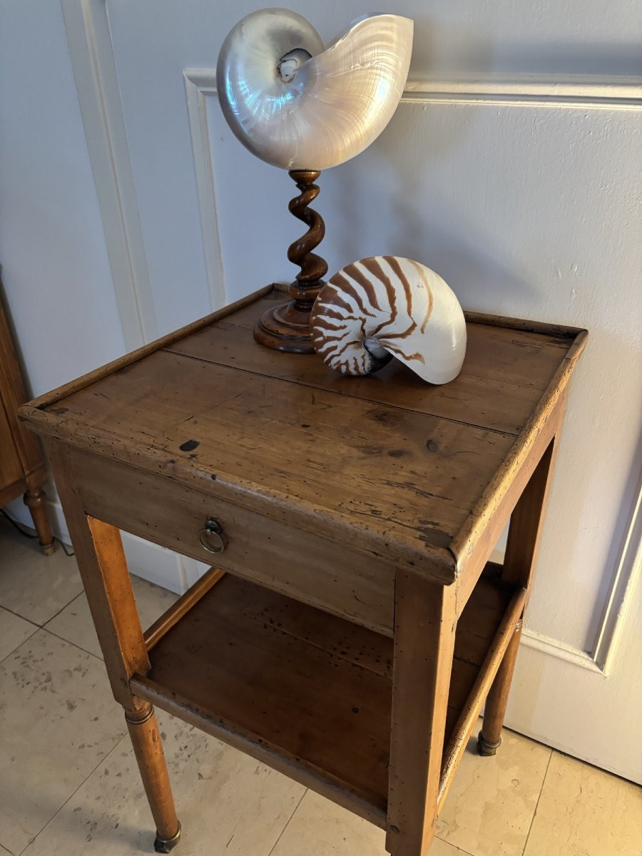 Ancienne petite table volante en bois fruitier Directoire  epoque XIX eme siécle-photo-8