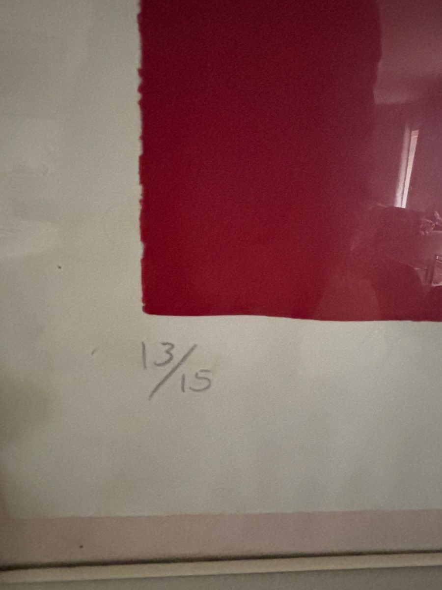 Rikizo , ancienne serigraphie / lithographie vers 1975 soleil levant vintage Japon Paris Tokyo-photo-6