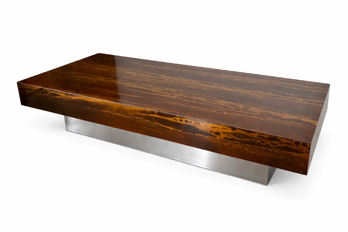 ancienne table basse vintage des années 1970 dite Eruption solaire Lefevre Roset roche bobois 