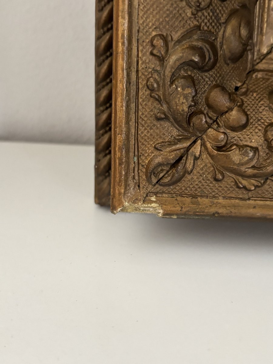 Ancien petit tableau marine Huile sur panneau dans son cadre d'origine fin XIX siecle normandie-photo-6