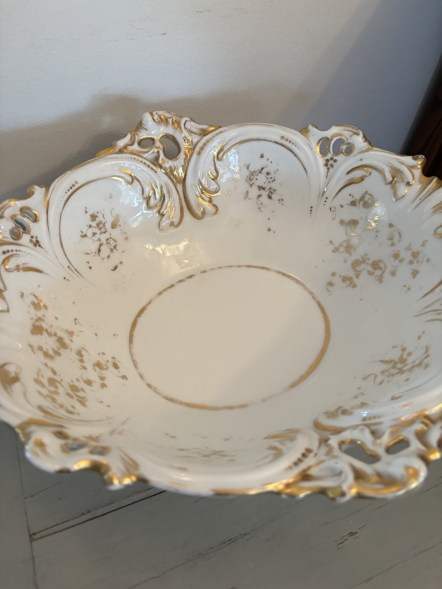 Antique Openwork Porcelain Jug And Basin From Paris, Circa 1850, 19th Century-photo-4