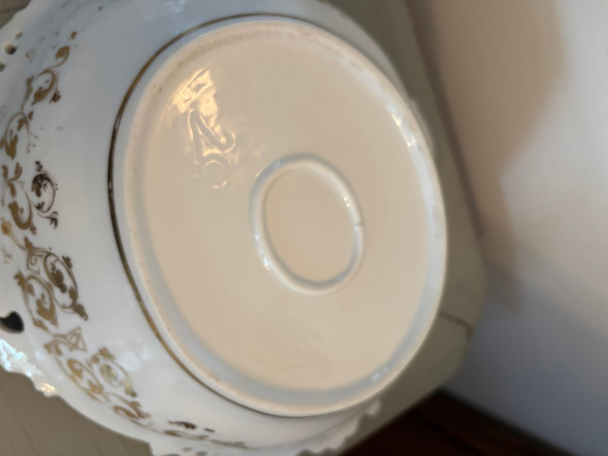 Antique Openwork Porcelain Jug And Basin From Paris, Circa 1850, 19th Century-photo-3
