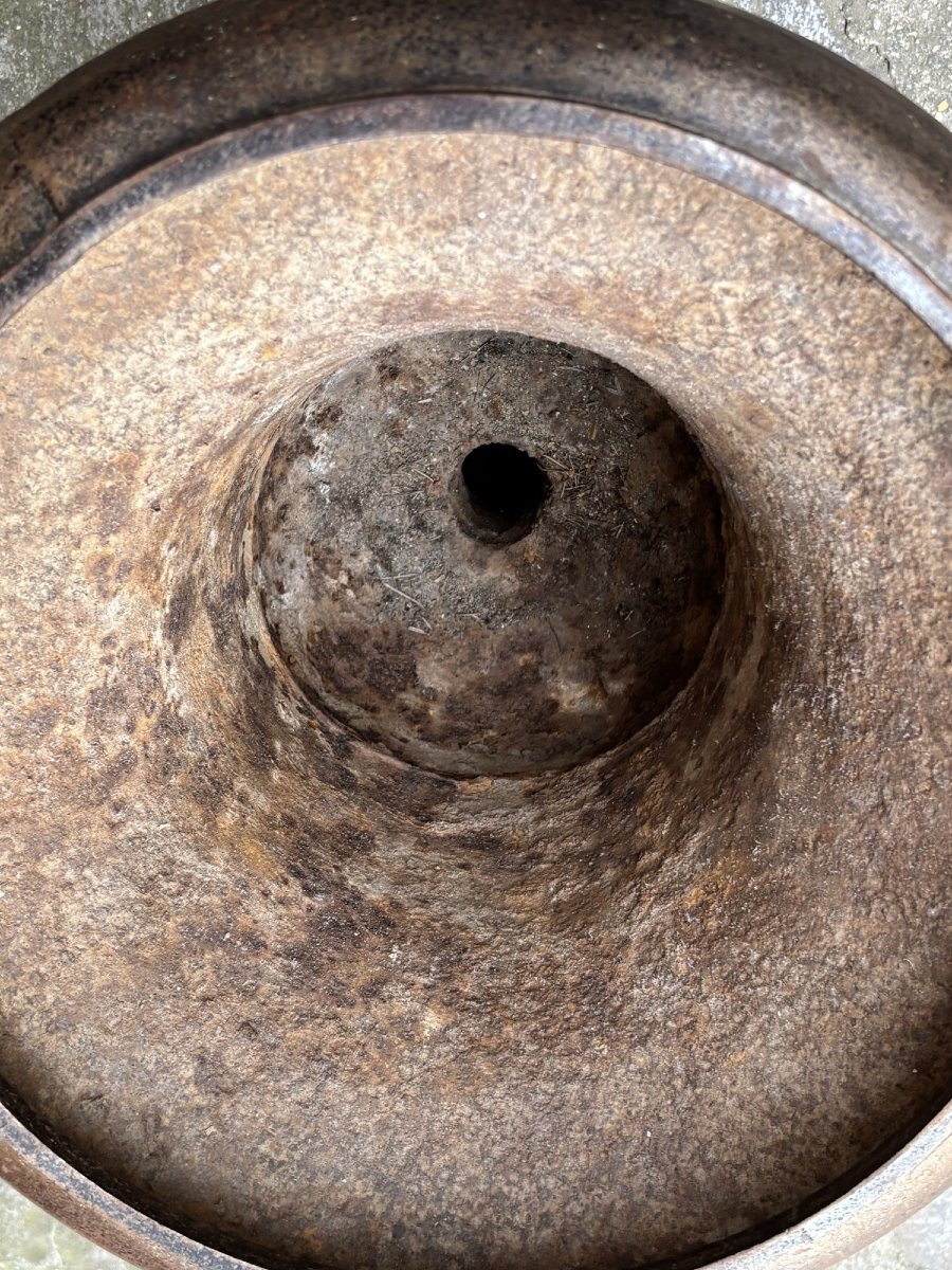 Antique Large Cast Iron Medici Vase, Late 19th Century Garden Vase, Good Size, Height 51 Cm-photo-3