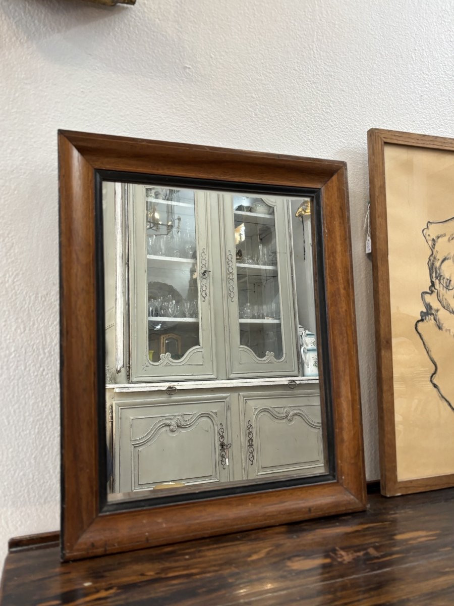 Ancien petit miroir rectangulaire Charles X XIX eme siècle-photo-2