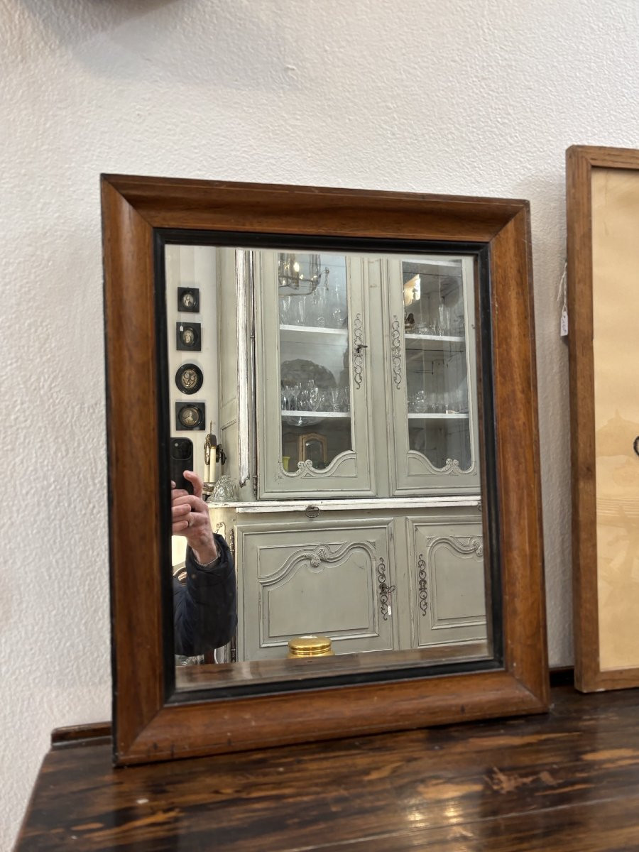 Ancien petit miroir rectangulaire Charles X XIX eme siècle-photo-4
