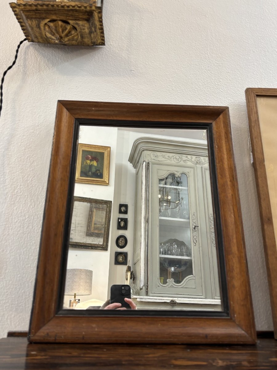 Ancien petit miroir rectangulaire Charles X XIX eme siècle-photo-5