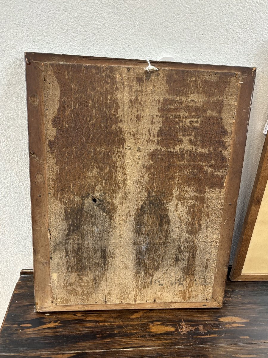 Ancien petit miroir rectangulaire Charles X XIX eme siècle-photo-6