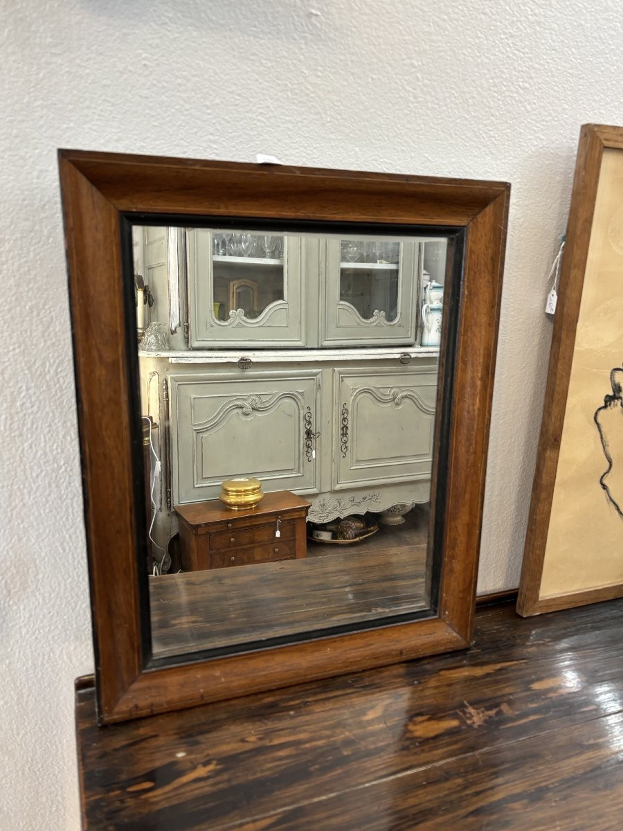 Ancien petit miroir rectangulaire Charles X XIX eme siècle-photo-8