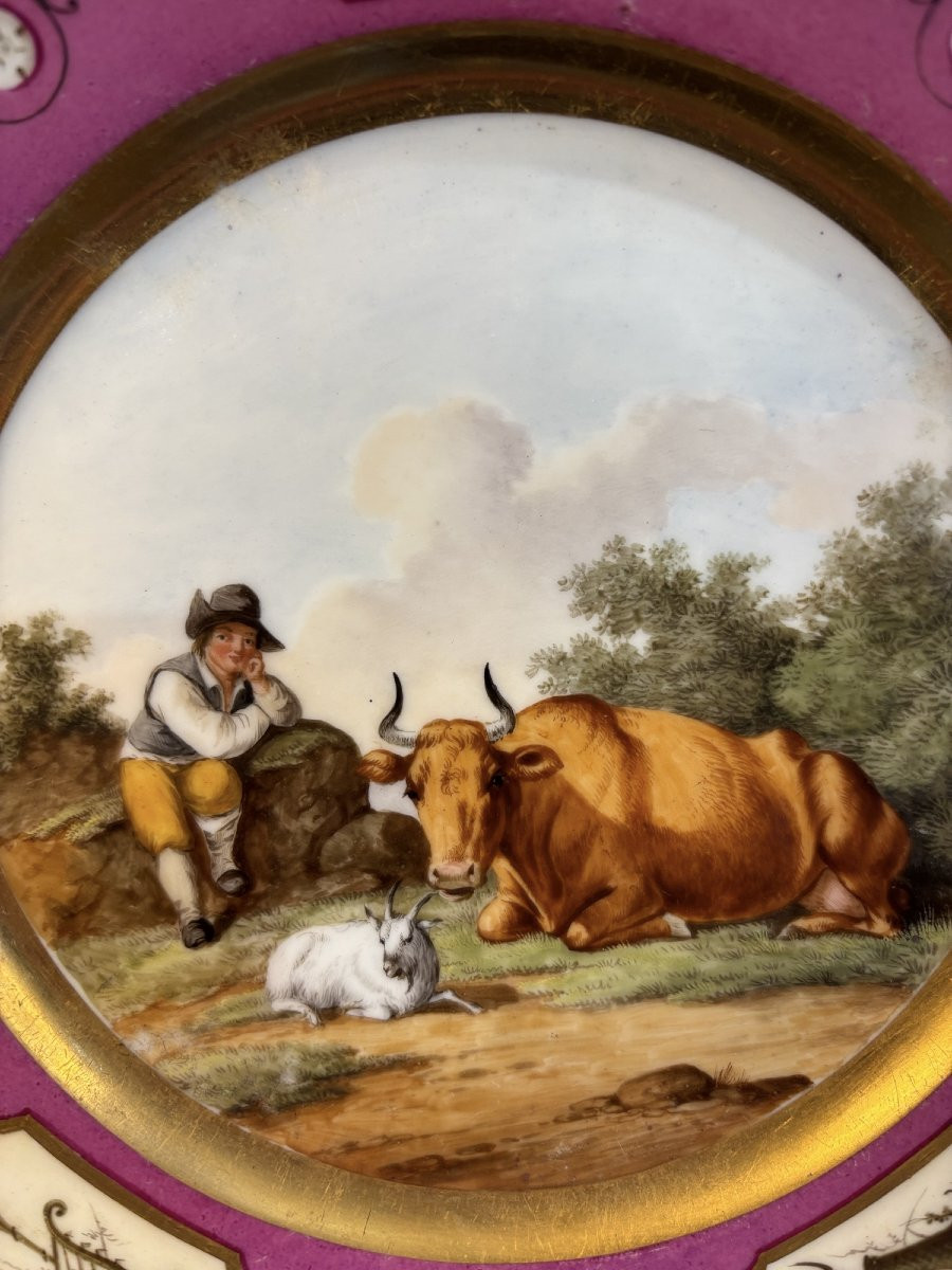 Ancienne assiette en porcelaine de Paris Lebon & Halley - empire consulat num 2-photo-3