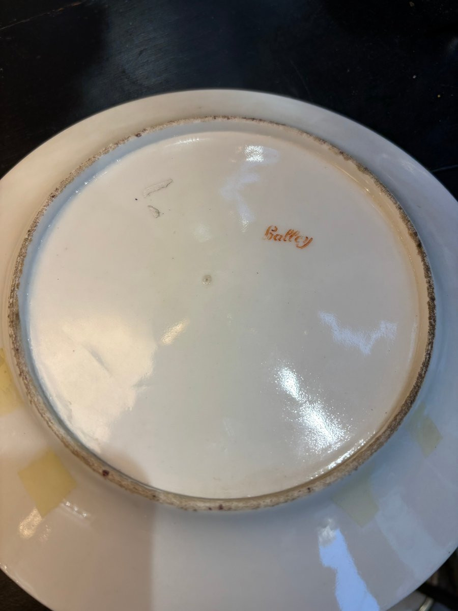 Ancienne assiette en porcelaine de Paris Lebon & Halley - empire consulat num 2-photo-6
