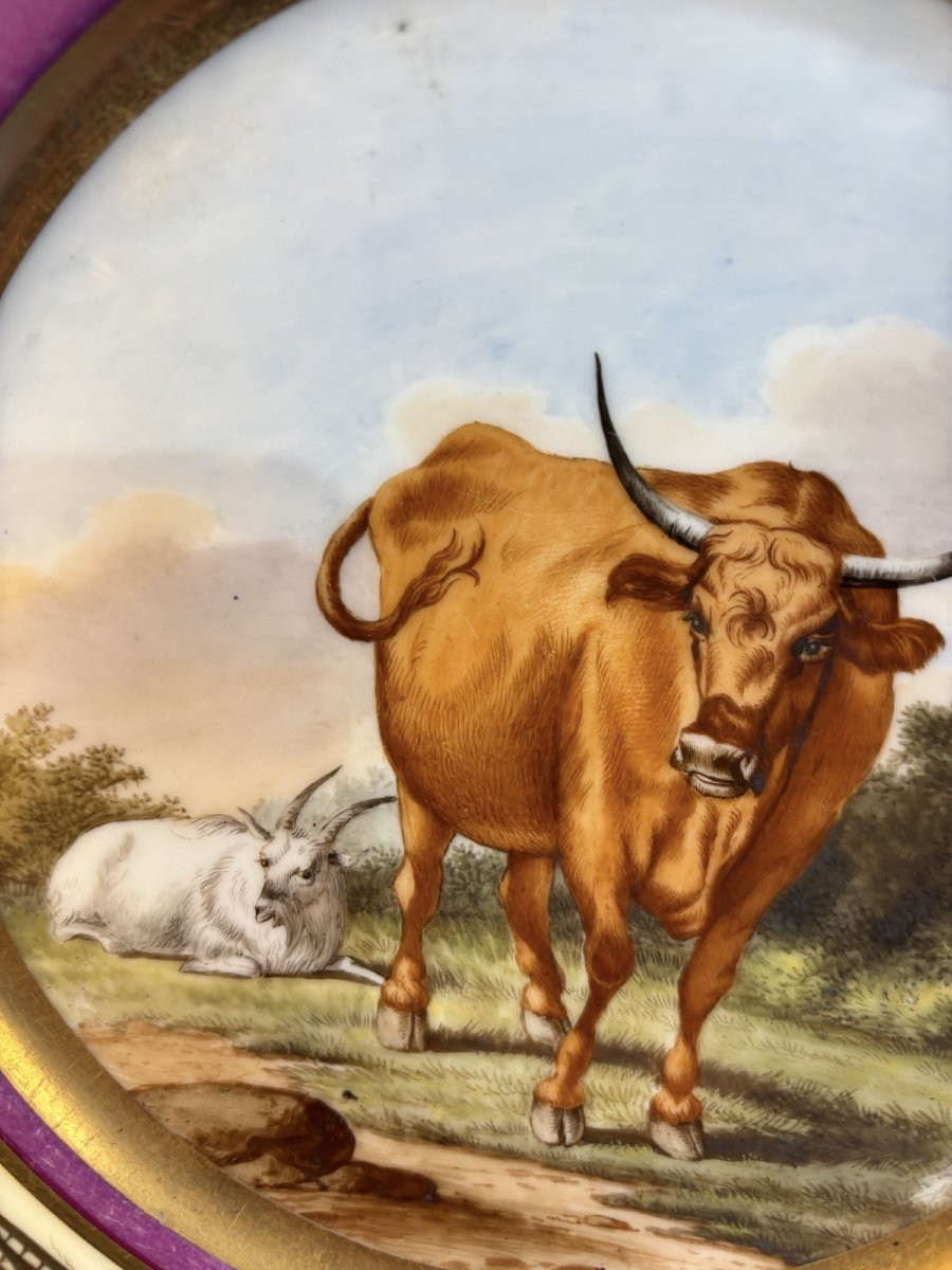 Ancienne assiette en porcelaine de Paris Lebon & Halley - empire consulat num 1-photo-3