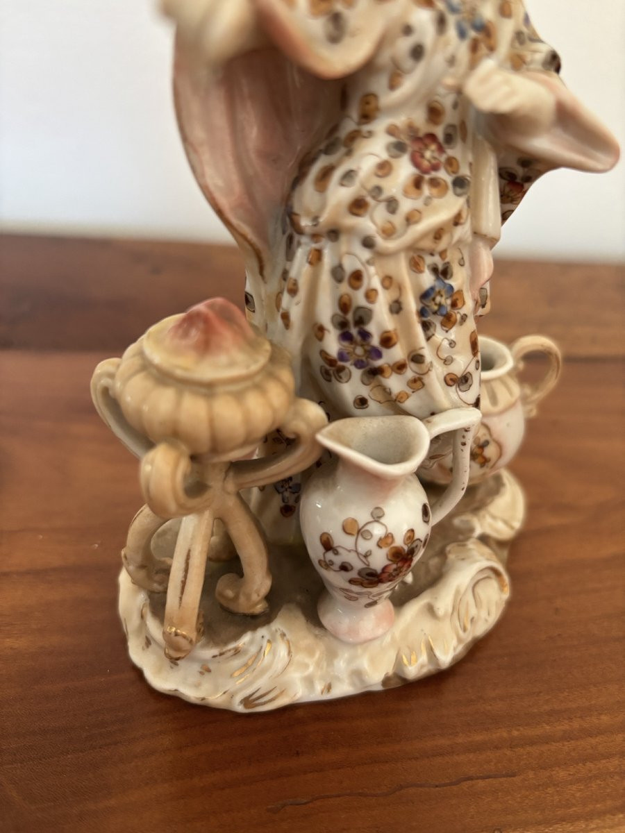 Antique Volkstedt Porcelain Statue Of An Oriental Dancer Circa 1880 Era Meissen XIX Eme-photo-3