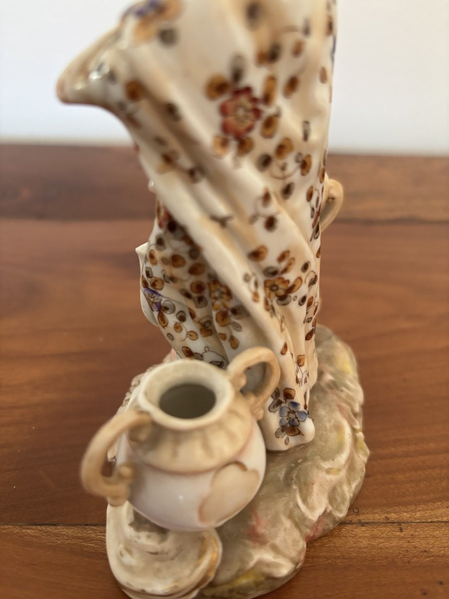 Antique Volkstedt Porcelain Statue Of An Oriental Dancer Circa 1880 Era Meissen XIX Eme-photo-5