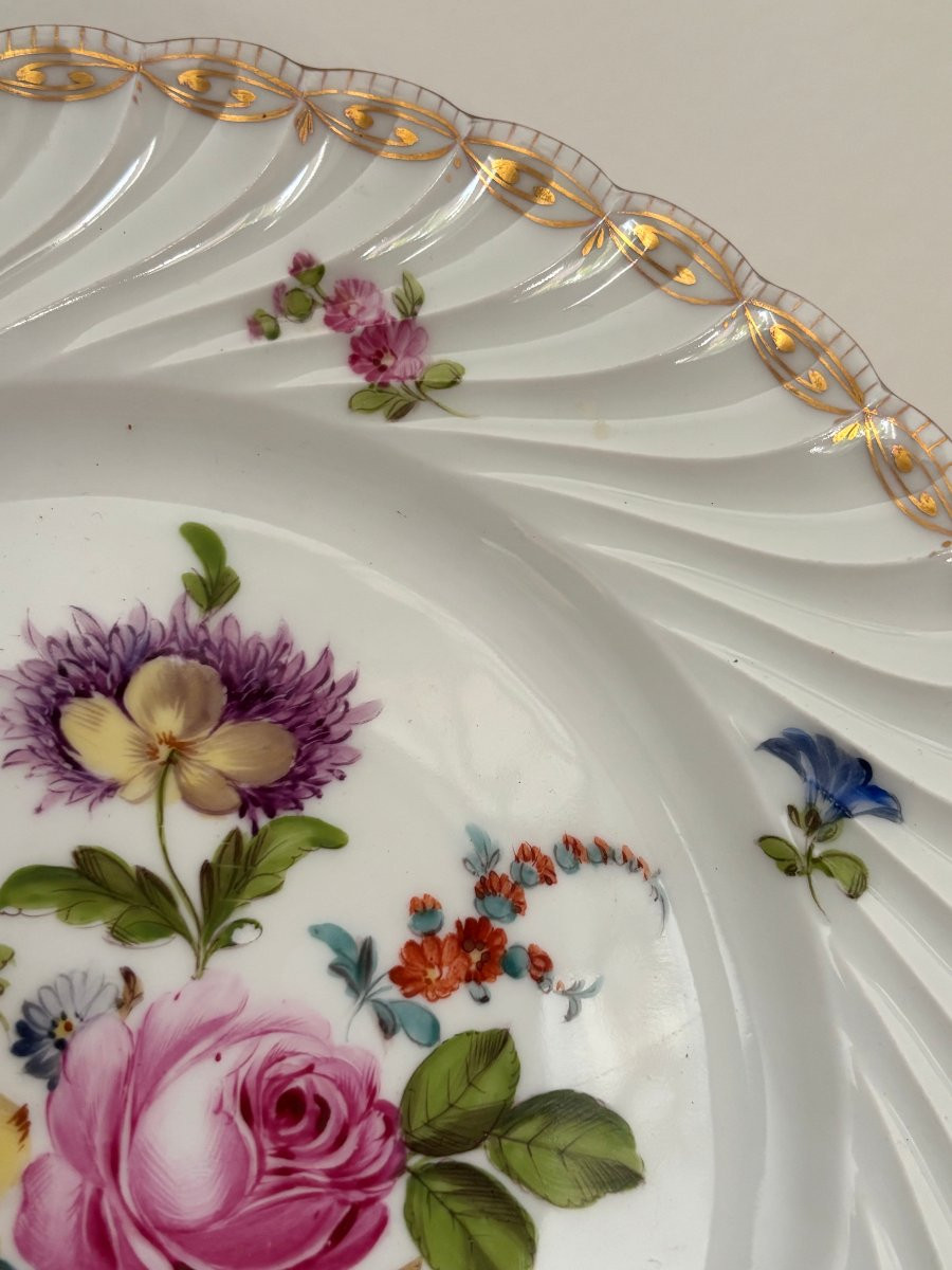 Proantic: Antique Dresden Carl Thieme Porcelain Plate Circa 1900, Hand