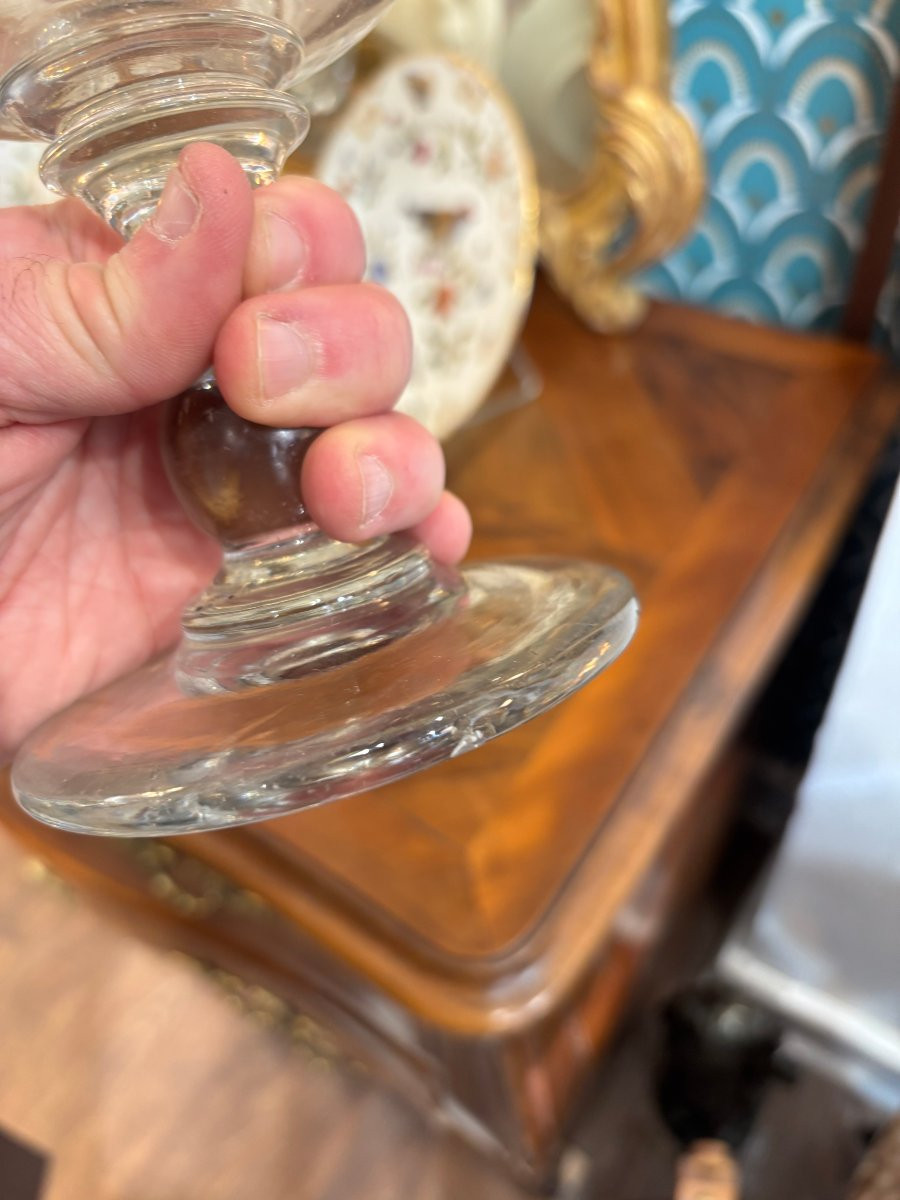 Antique Norman Engraved Wedding Glass, XIXth Century-photo-5