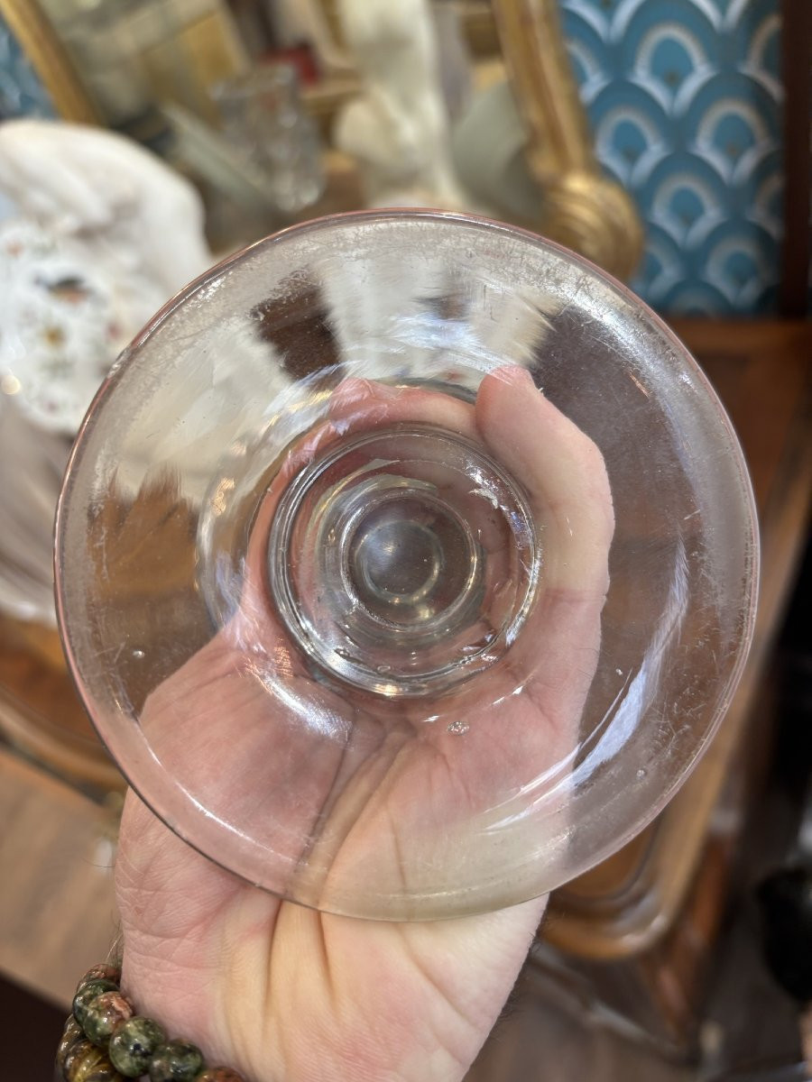 Antique Norman Engraved Wedding Glass, XIXth Century-photo-6