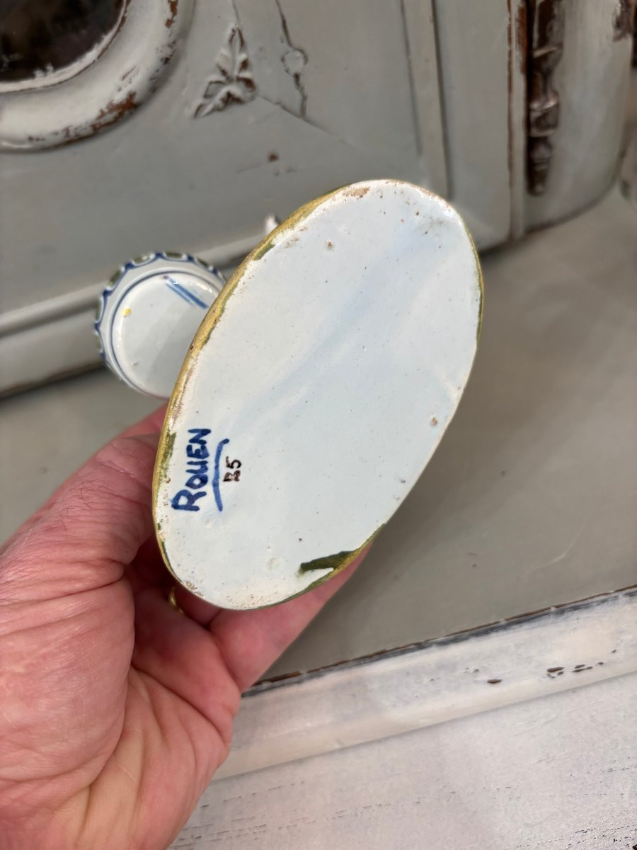 Charming Rouen Earthenware Servant 19th Century Animal Salt And Pepper Shaker-photo-5