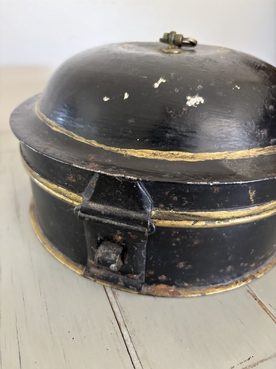 Antique Painted Tin Spice Box, 19th Century Probably England-photo-3