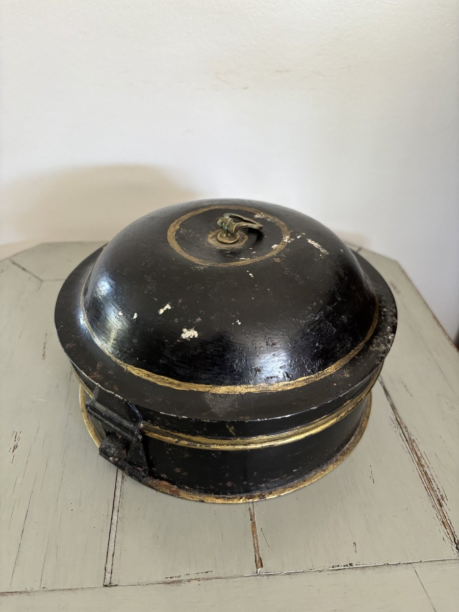Antique Painted Tin Spice Box, 19th Century Probably England-photo-1