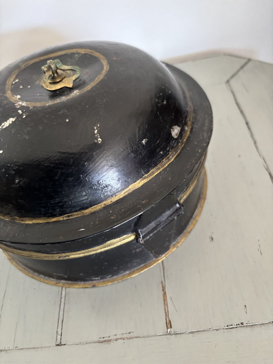 Antique Painted Tin Spice Box, 19th Century Probably England-photo-7
