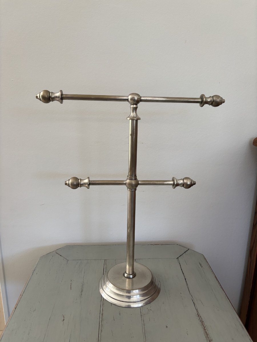 Antique Chrome-plated Brass Jewelry Display Case Circa 1900, Trade Object, Store Window Decoration-photo-2