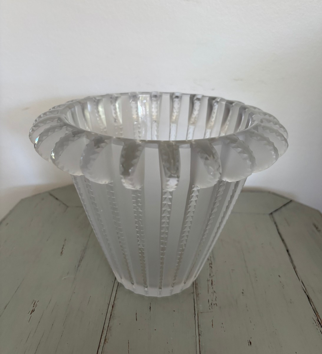 Antique Lalique France Art Deco Royat Vase XX Eme Siecle Cristal 1930