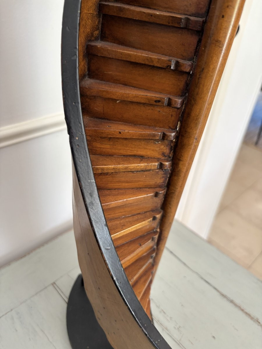 ancien projet d' escalier de compagnon objet meuble de maitrise vers 1900 maîtrise -photo-4