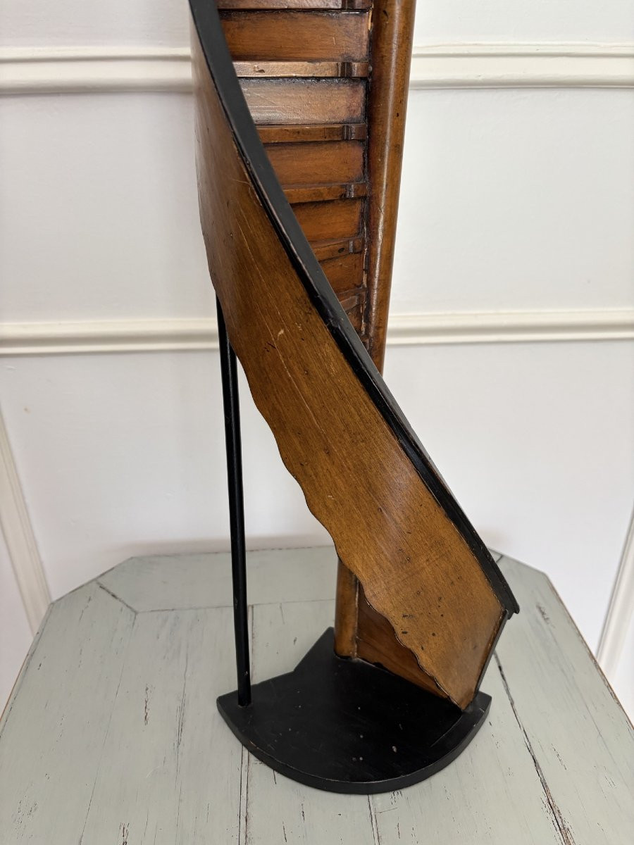 ancien projet d' escalier de compagnon objet meuble de maitrise vers 1900 maîtrise -photo-5