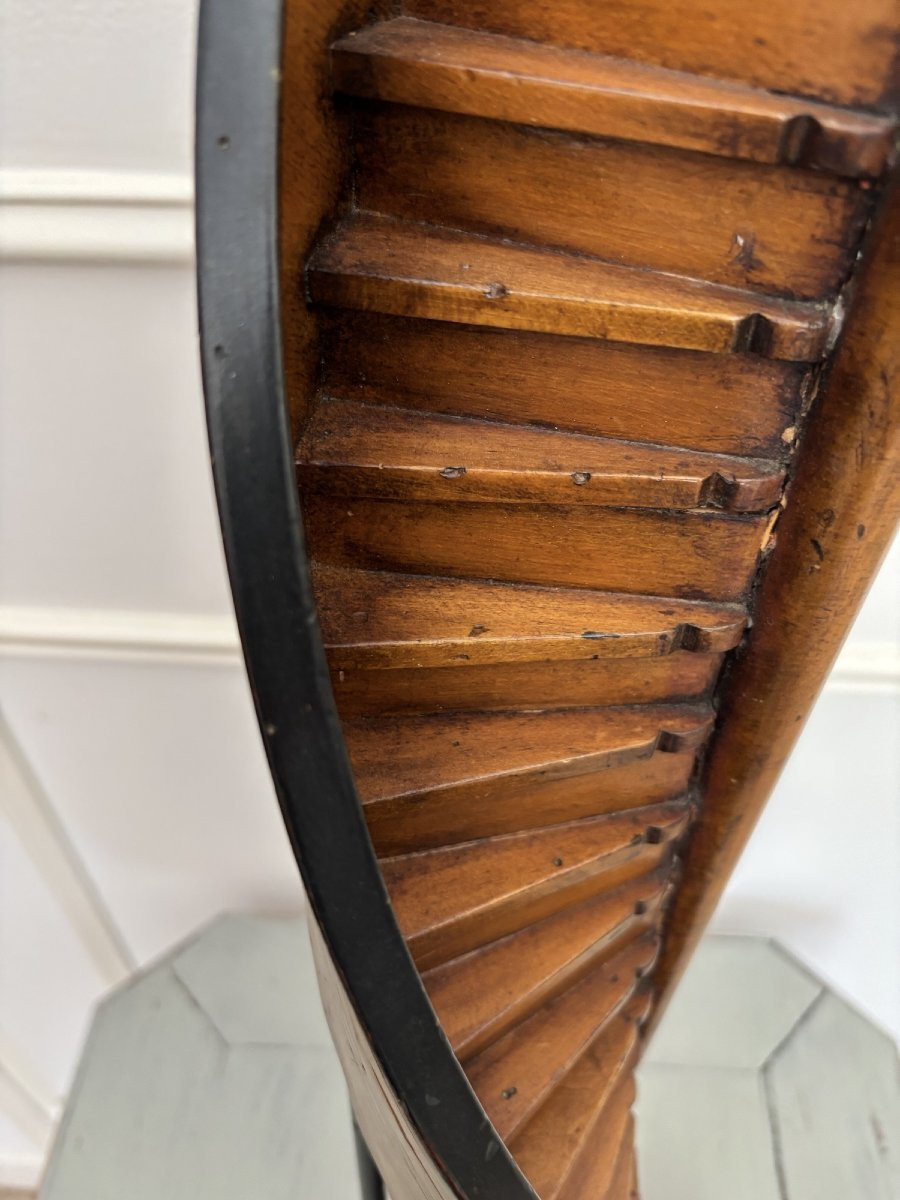 ancien projet d' escalier de compagnon objet meuble de maitrise vers 1900 maîtrise -photo-6