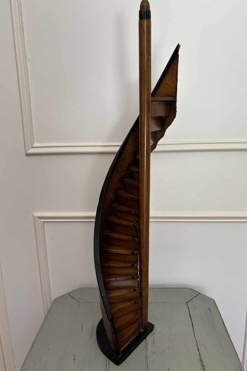 ancien projet d' escalier de compagnon objet meuble de maitrise vers 1900 maîtrise 