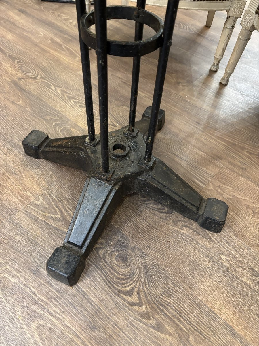 Ancienne table guéridon de jardin en fonte art déco vers 1930 debut XX eme jardin d'hiver-photo-7