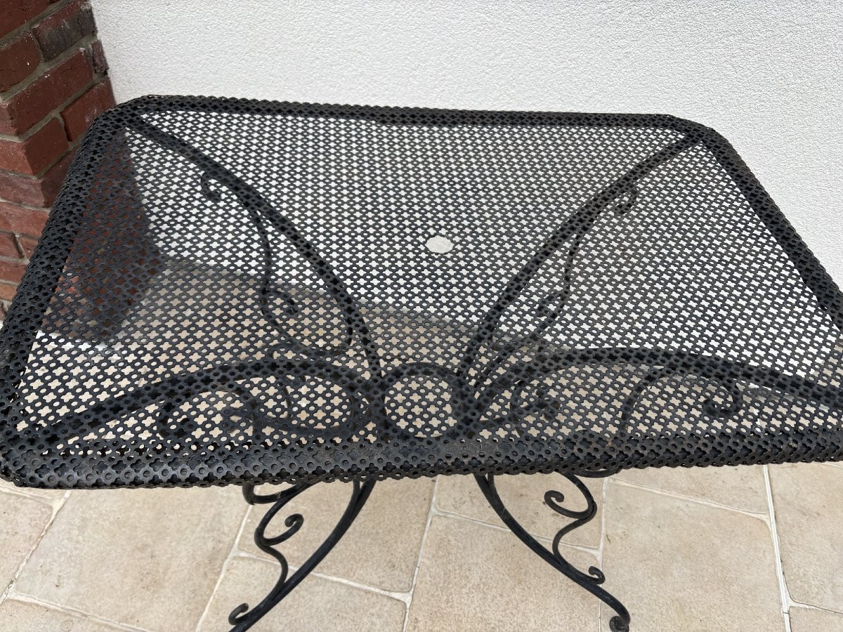 Antique Wrought Iron Garden Or Display Table Circa 1900 Gueridon-photo-4