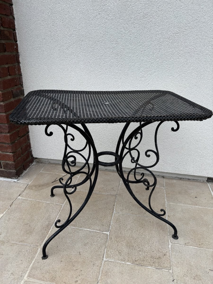 Antique Wrought Iron Garden Or Display Table Circa 1900 Gueridon-photo-1