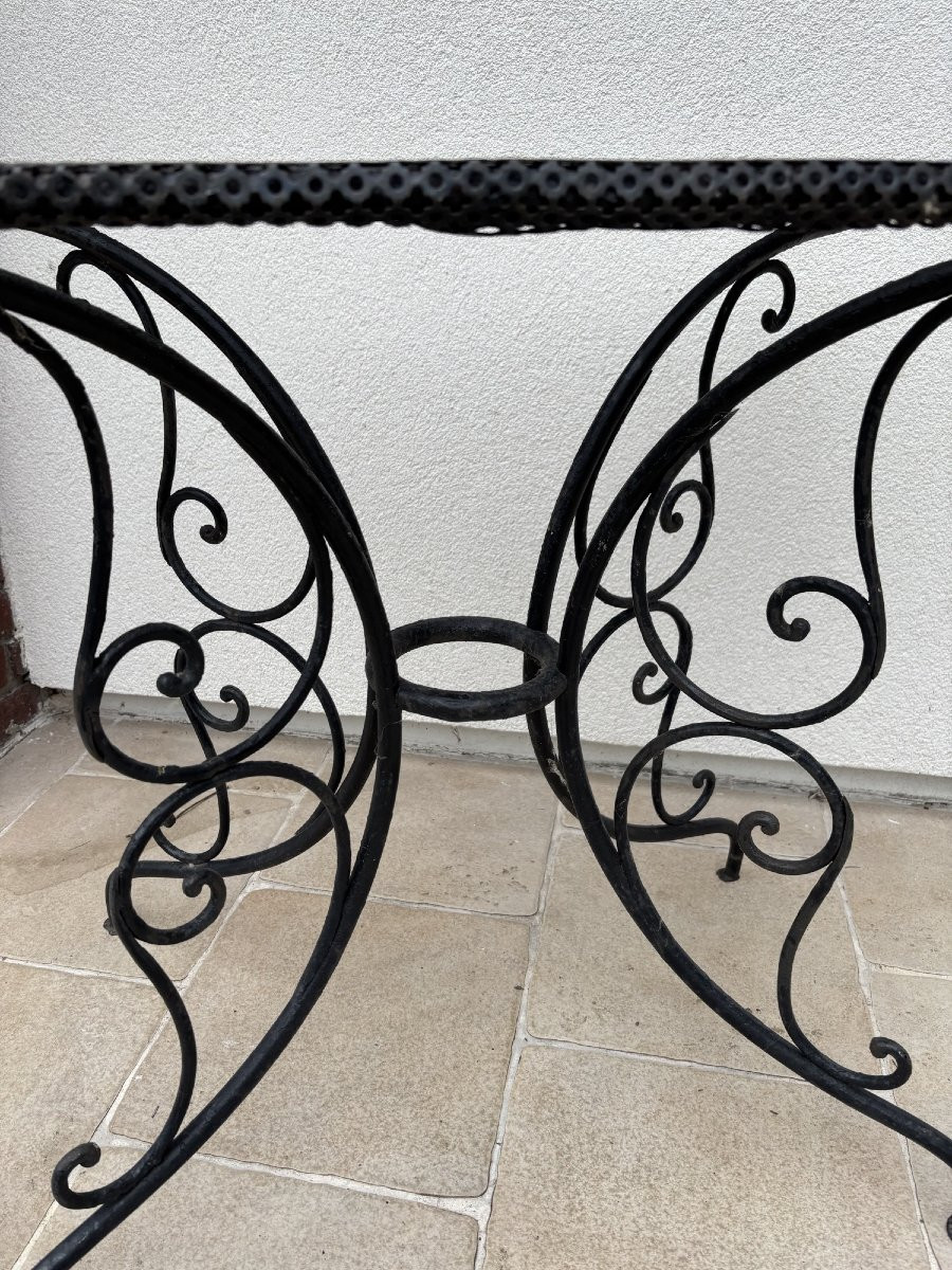 Antique Wrought Iron Garden Or Display Table Circa 1900 Gueridon-photo-3