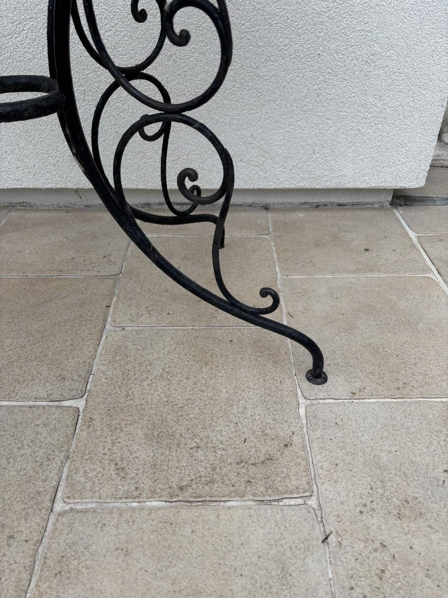 Antique Wrought Iron Garden Or Display Table Circa 1900 Gueridon-photo-4