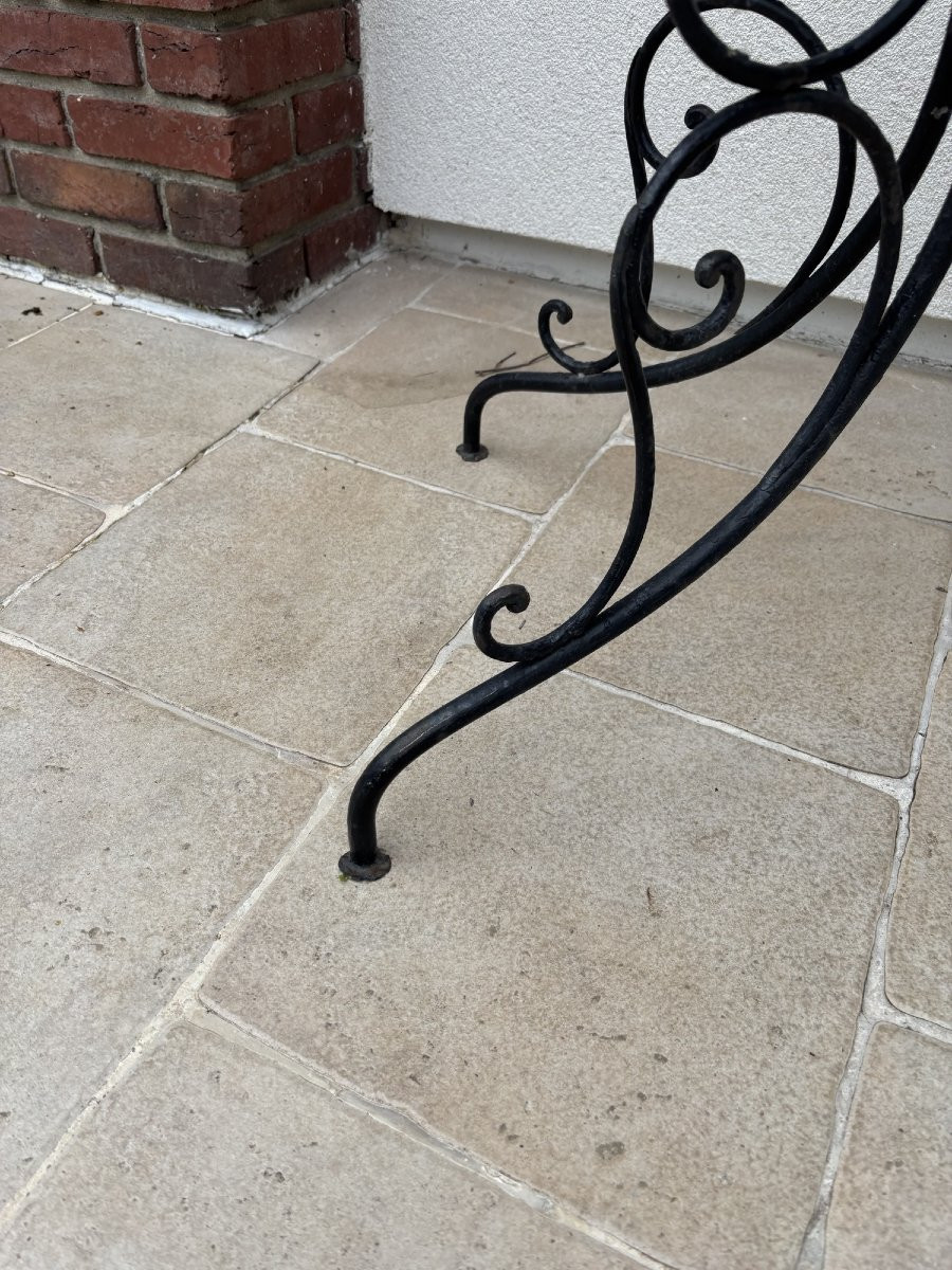Antique Wrought Iron Garden Or Display Table Circa 1900 Gueridon-photo-5