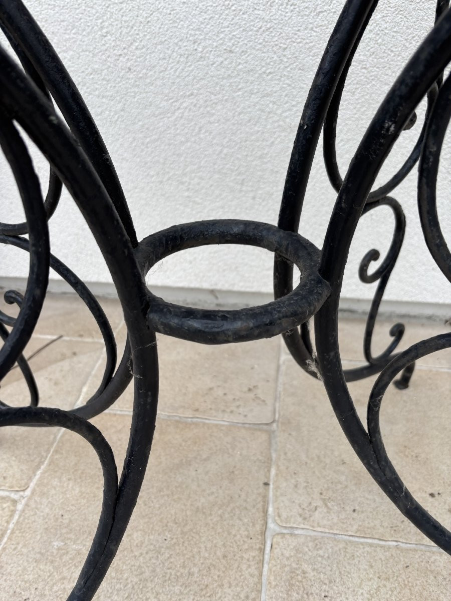 Antique Wrought Iron Garden Or Display Table Circa 1900 Gueridon-photo-6