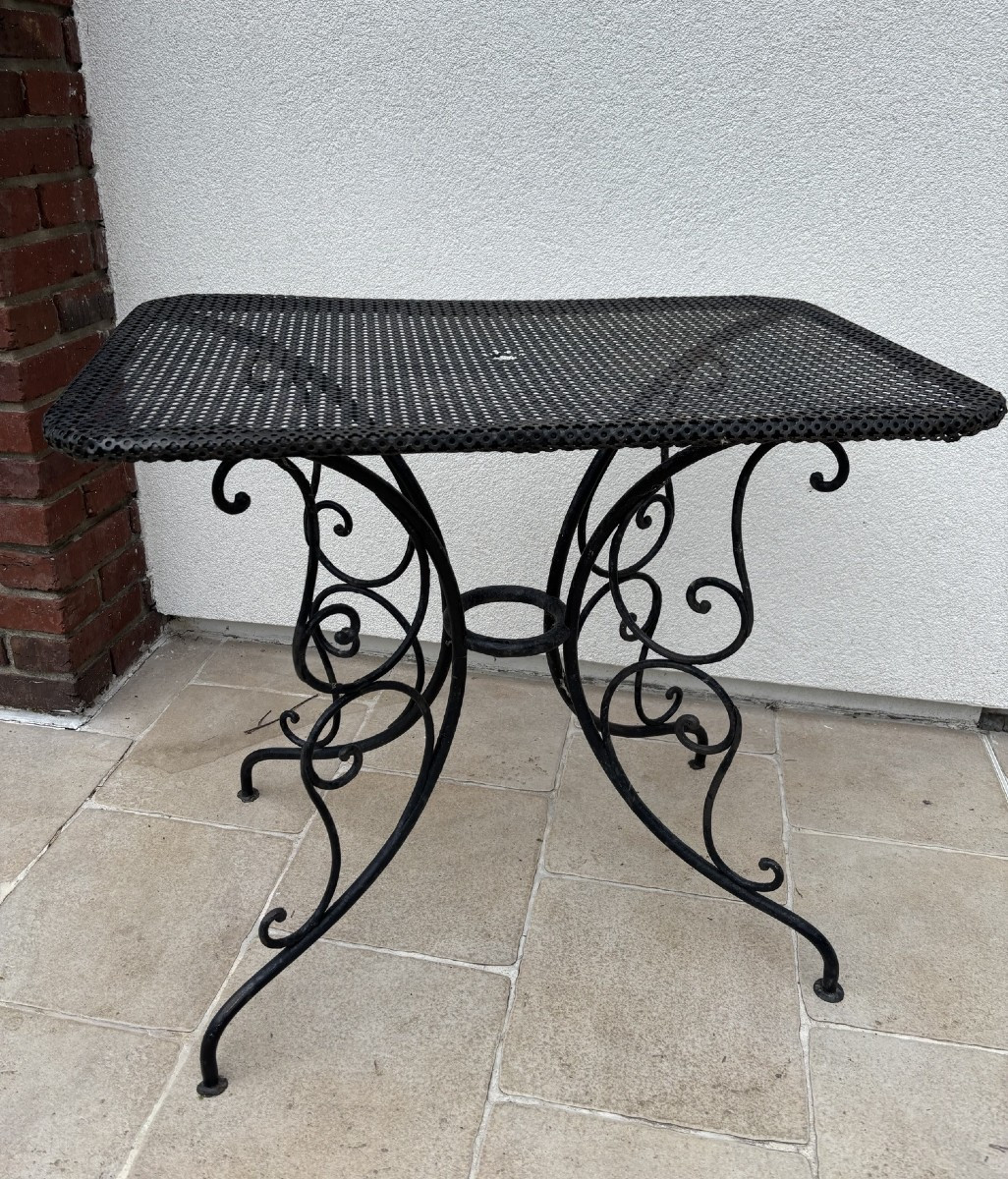 Antique Wrought Iron Garden Or Display Table Circa 1900 Gueridon