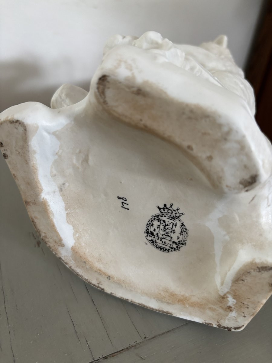 Antique And Large Pair Of Polar Bears In Porcelain Bisque, Circa 1900. White Bear 36 Cm-photo-6