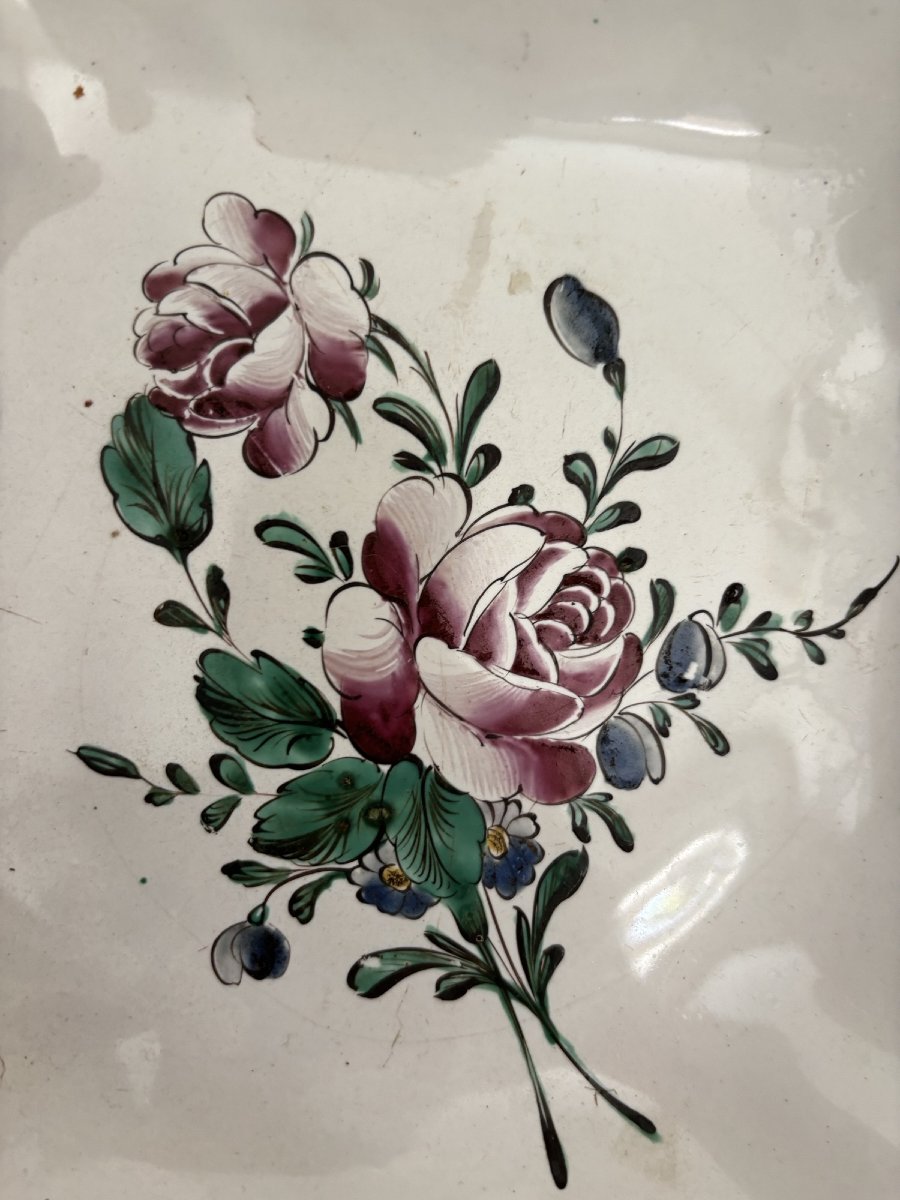 Antique Earthenware Dish From Eastern Strasbourg Late Eighteenth Early Nineteenth Les Islettes-photo-5
